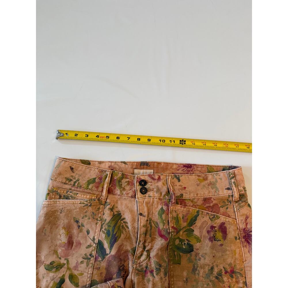 Pilcro Anthropologie Wanderer Straight Leg Jeans Women 30 Cottage Floral Rose - Picture 8 of 16